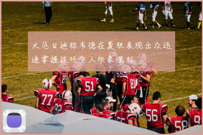 大范甘迪称韦德在夏联表现出众迅速掌握技巧令人印象深刻